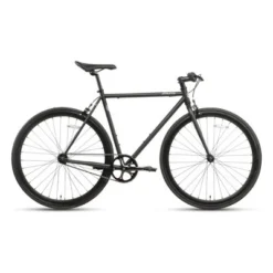 AVASTA BA9002WF-7 700C 50 Inch Single Speed Loop Fixed Gear Urban Commuter Fixie Bike With High-TEN Steel Frame For Adults 5' 1" To 5' 6", Matte Black