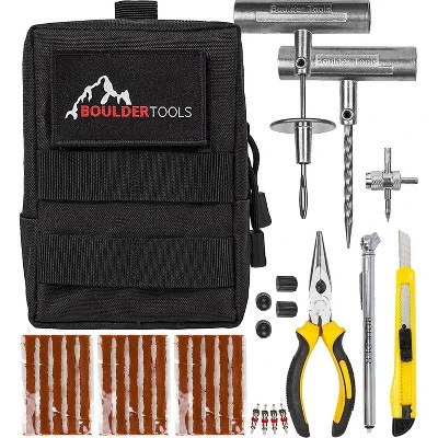 Boulder Tools Compact Tire Repair Kit W/ Molle Storage Pouch - Universal Plug Kit For UTV, ATV, Truck, Motorcycle, Overlanding Gear & RV 4 Boulder Tools Compact Tire Repair Kit W/ Molle Storage Pouch - Universal Plug Kit For UTV, ATV, Truck, Motorcycle, Overlanding Gear & RV - Image 4