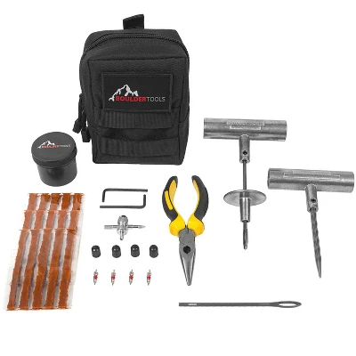 Boulder Tools Compact Tire Repair Kit W/ Molle Storage Pouch - Universal Plug Kit For UTV, ATV, Truck, Motorcycle, Overlanding Gear & RV 2 Boulder Tools Compact Tire Repair Kit W/ Molle Storage Pouch - Universal Plug Kit For UTV, ATV, Truck, Motorcycle, Overlanding Gear & RV - Image 2